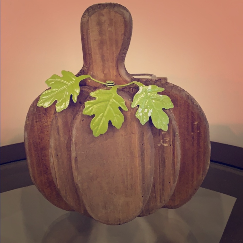 Pumpkin Candle Holder w/Candle NWOT